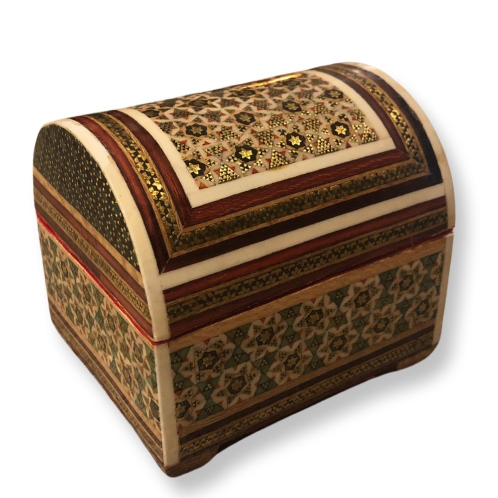 Authentic Persian wooden jewelry box
